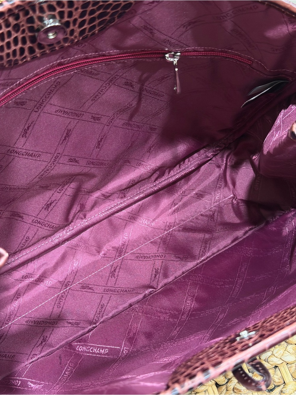 Longchamp Roseau Tote Crocodile-Embossed Leather - Picture 11 of 12